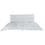 Jogo De Cama 300 Fios Bordado Afetto Kacyumara Branco/Prata