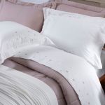Jogo De Cama 300 Fios Bordado Afetto Kacyumara Branco/Rosa