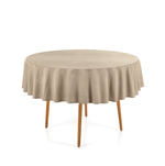 Toalha De Mesa Redonda 6 Lugares 178cm Desiree Karsten Taupe
