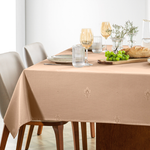 Toalha De Mesa Redonda 6 Lugares 178cm Desiree Karsten Taupe