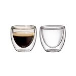 Jogo de 2 Copos Parede Dupla em Vidro Borossilicato 90ml 
