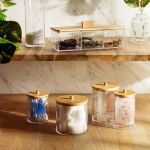 Pote Multiuso de Poliestireno com Tampa de Bambu My Box 