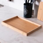 Bandeja Retangular Natural Bambu 28 x 21 x 2,5cm Natural Bambu Lyor