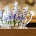 Leiteira Cristal Ecológico Lavanda Hand Painting 240ml Lyor