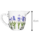Leiteira Cristal Ecológico Lavanda Hand Painting 240ml Lyor