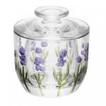 Manteigueira Francesa Cristal Ecológico Lavanda Hand Painting 9,4 x 9,8cm Lyor