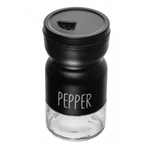 Pimenteiro de Vidro com Tampa de Metal 120ml Preto Lyor