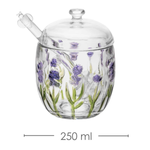 Meleira de Cristal com Pegador Lavanda Hand Painting Lyor