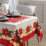 Toalha De Mesa 6 Lugares 140x210cm Natal Dohler Athenas