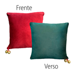 Almofada de Natal  com Guizo 43x43cm Dupla Face