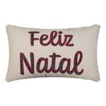 Almofada Rinzeira Decorativa 35x55cm Feliz Natal