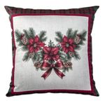 Almofada Natalina Decorativa 43x43cm Floral