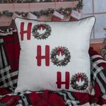 Almofada Natalina Decorativa 43x43cm Ho Ho Ho