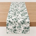 Trilho de Mesa 40x170cm Acqua Nuovo Auguri Eucalipto