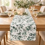 Trilho de Mesa 40x170cm Acqua Nuovo Auguri Eucalipto