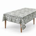 Toalha De Mesa 12 Lugares 160x320cm Acqua Auguri Eucalipto