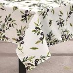 Toalha De Mesa 12 Lugares 160x320cm Acqua Auguri Oliva