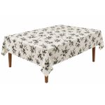Toalha De Mesa 6 Lugares 160x220cm Acqua Auguri Oliva