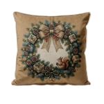 Almofada Natalina Decorativa com Cordonê 43x43cm Guirlanda