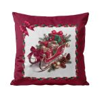 Almofada Natalina Decorativa 43x43cm Authentic Trenó