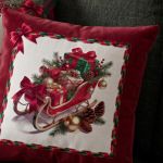 Almofada Natalina Decorativa 43x43cm Authentic Trenó