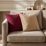 Almofada Natalina Decorativa 43x43cm Authentic Lisa Areia