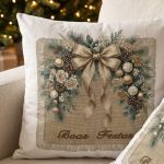 Almofada Natalina Decorativa 43x43cm Authentic Boas Festas