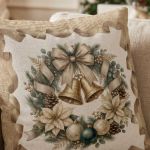 Almofada Natalina Decorativa 43x43cm Authentic Guirlanda