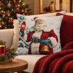 Almofada Natalina Decorativa 43x43cm Authentic Papai Noel