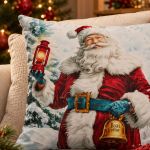 Almofada Natalina Decorativa 43x43cm Authentic Papai Noel
