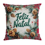 Almofada Natalina 43x43Cm Decorativa Authentic Feliz Natal