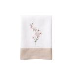Toalha de Lavabo 100% Linho com Bordado Luce Trussardi