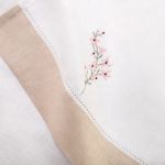 Toalha de Lavabo 100% Linho com Bordado Luce Trussardi