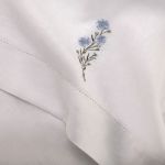 Toalha de Lavabo 100% Linho com Bordado Soavi Trussardi
