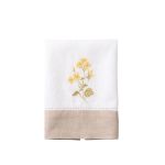 Toalha de Lavabo 100% Linho com Bordado Dorato Trussardi