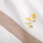 Toalha de Lavabo 100% Linho com Bordado Dorato Trussardi