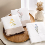 Toalha de Lavabo 100% Linho com Bordado Soavi Trussardi