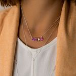 Colar Crystal Pink