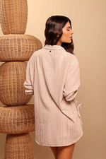 Conjunto Listras Bege