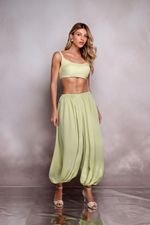 Top Linho Verde Lima