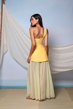 Saia Tule Godê Amarelo Sol