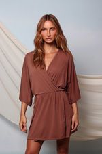 Vestido Curto Marrom
