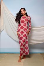 Vestido Longo Tule Romã