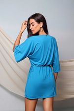 Vestido Curto Azul Turqueza