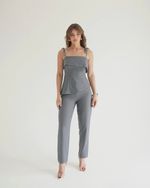CONJUNTO ALFAIATARIA  MAIA CINZA 