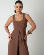 CONJUNTO ALFAIATARIA OLGA MARROM 