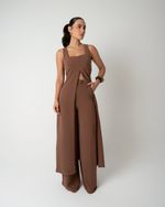 CONJUNTO ALFAIATARIA OLGA MARROM 