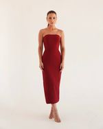 VESTIDO ALFAIATARIA AURORA VINHO