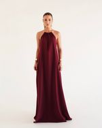 VESTIDO LONGO GAYA VINHO