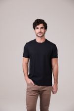 CAMISETA DE ALGODÃO COM GOLA REDONDA